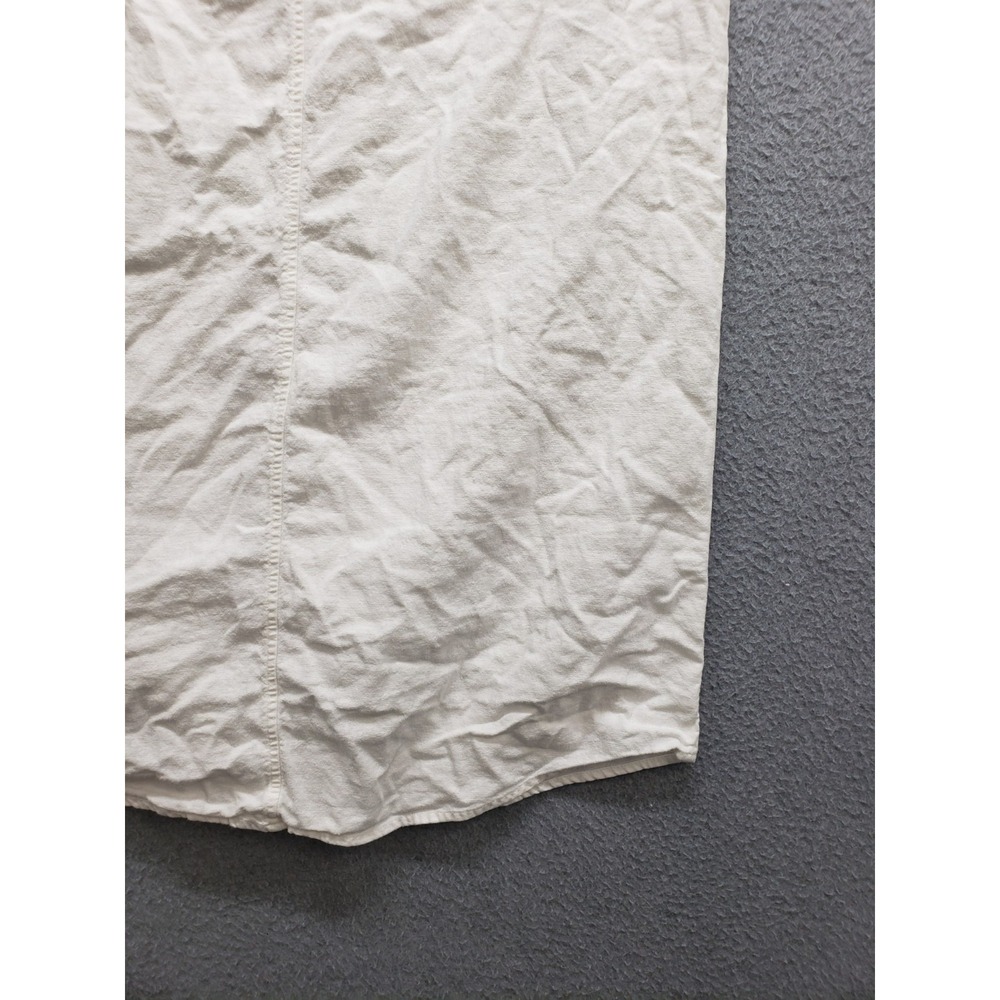 Gap Women Shift Dress M White Sleeveless Embroidery Tasseled V Neck Bohemian - Picture 15 of 16